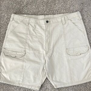 Men's Cream Cargo Shorts